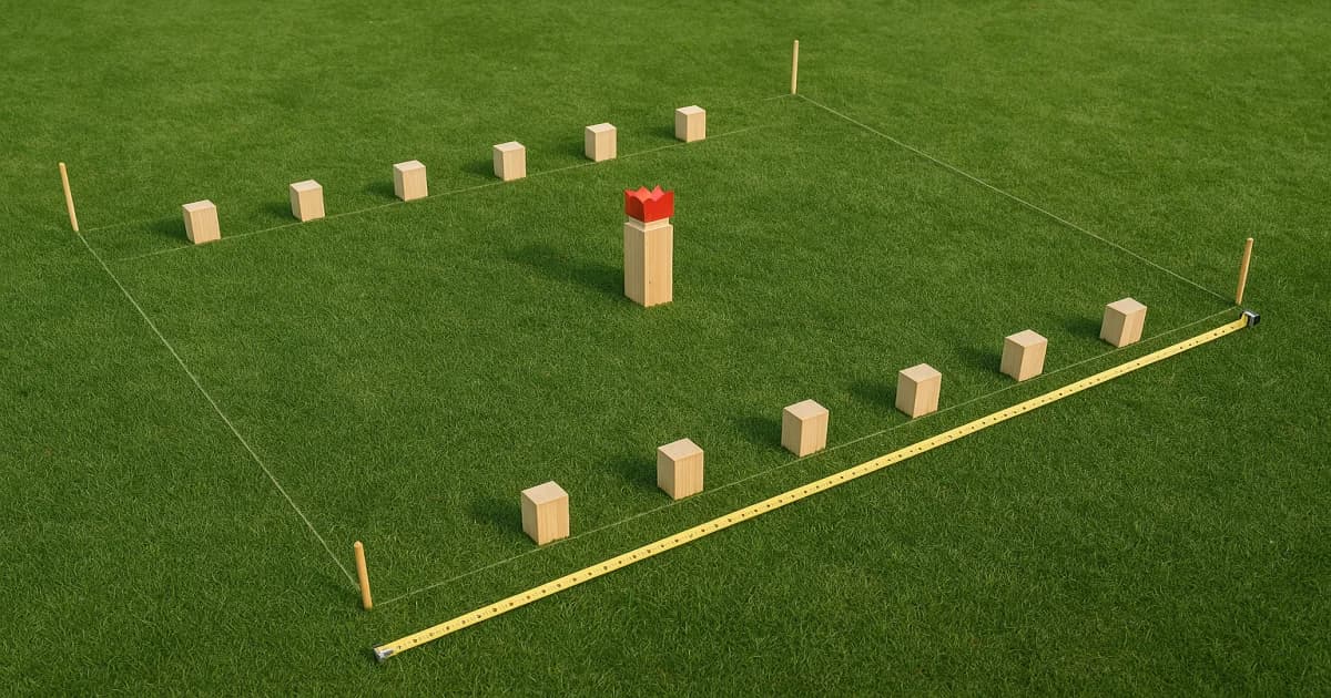 Kubb Maße Spielfeld König Kubbs